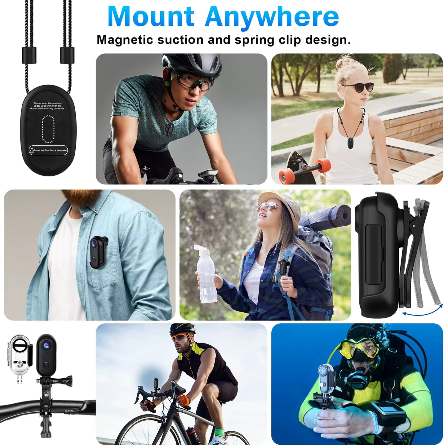 4K Cameras Action Cam Support Sports Bike Helmet with Mini Cycle Wifi Recorder Professional Photo Portable Sport Kit Very Small