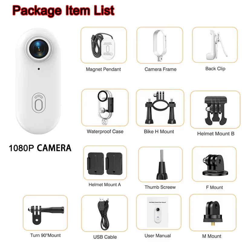 4K Cameras Action Cam Support Sports Bike Helmet with Mini Cycle Wifi Recorder Professional Photo Portable Sport Kit Very Small
