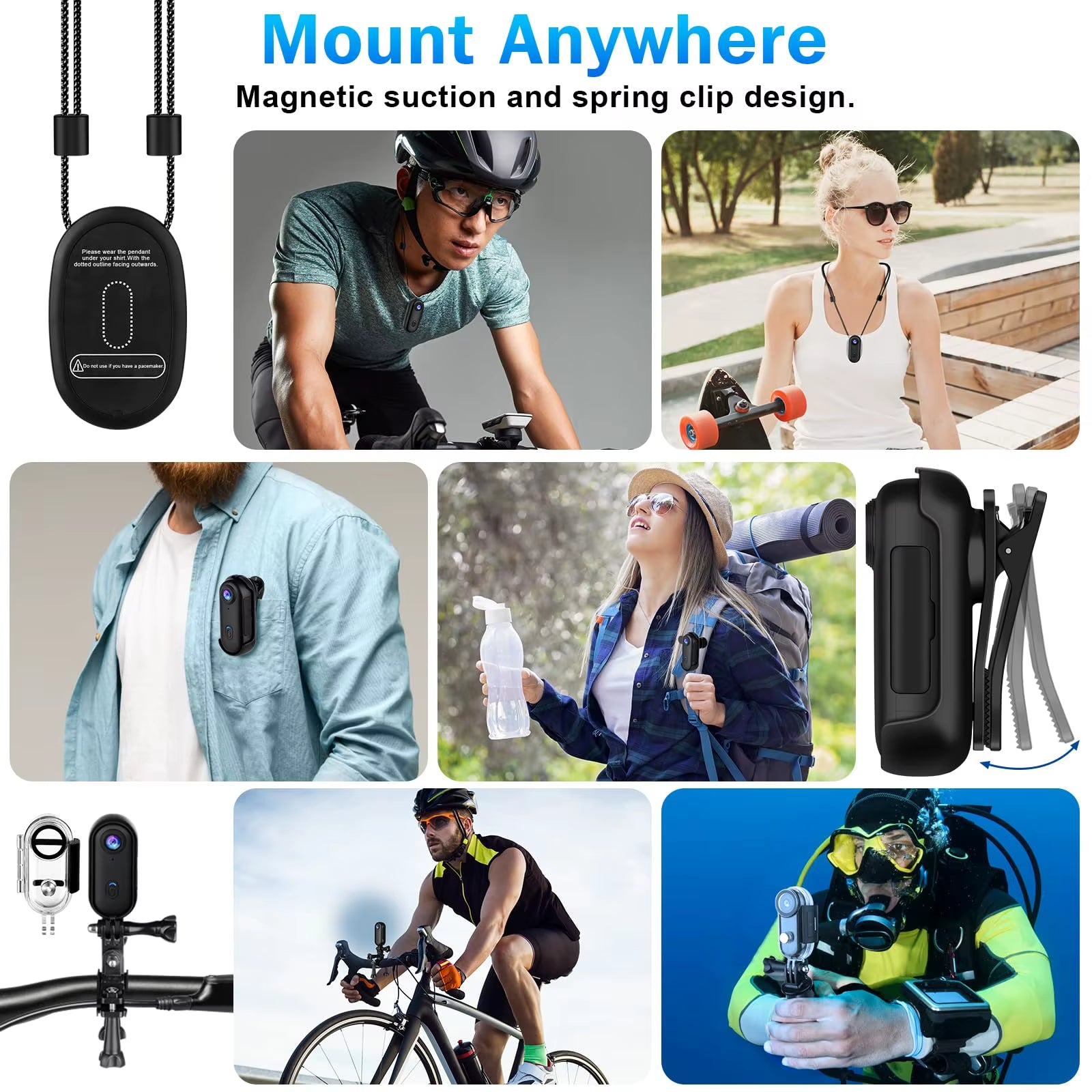 4K Cameras Action Cam Support Sports Bike Helmet with Mini Cycle Wifi Recorder Professional Photo Portable Sport Kit Very Small